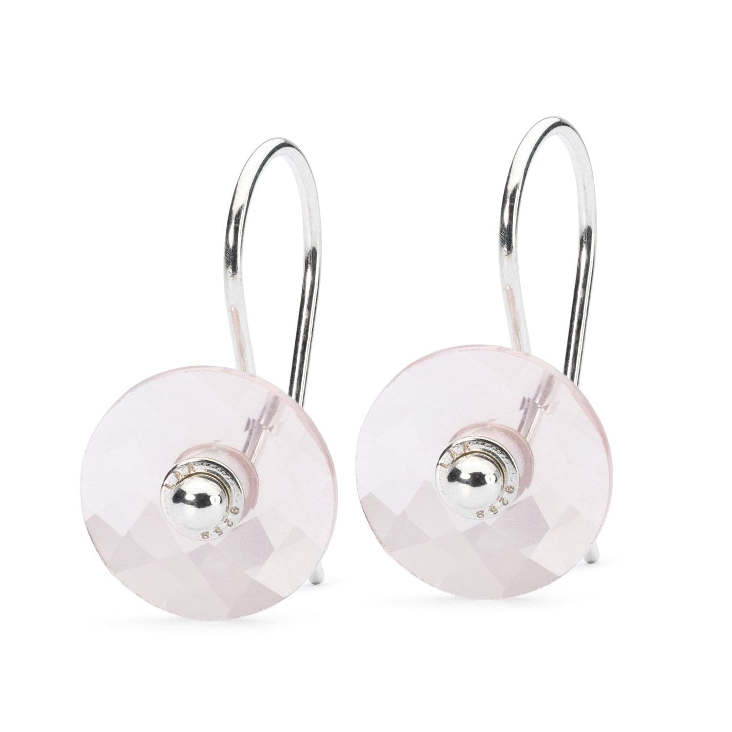 Rose Quartz Pendants with Earring Hooks