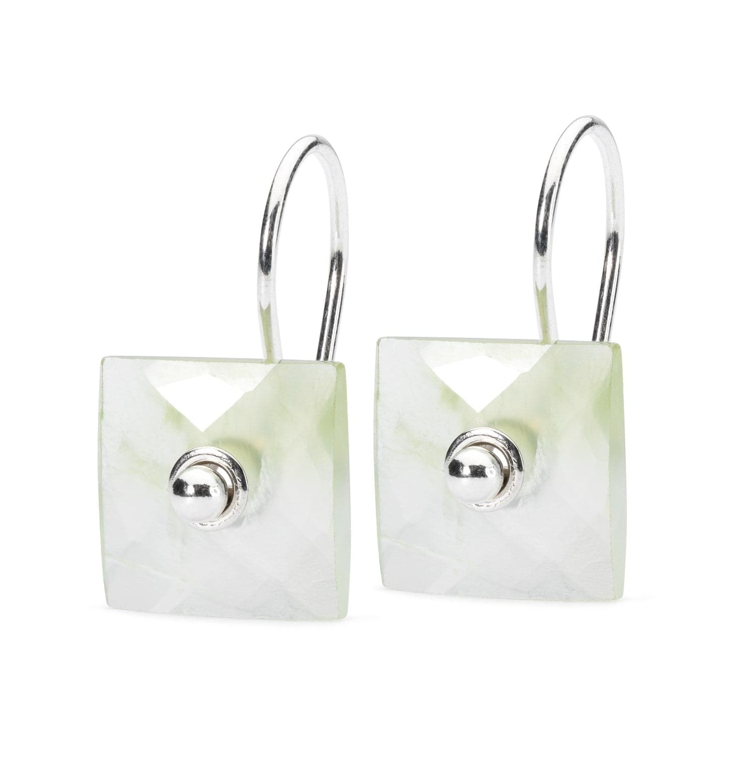 Green Prehnite pendants with Earring Hooks