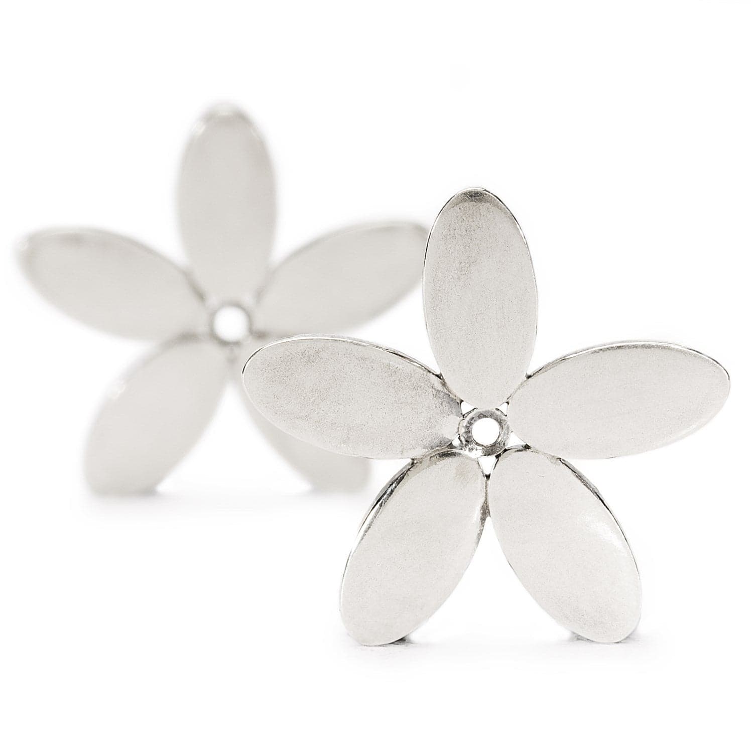 Wood Anemone Earrings with Silver Earring Hooks 2