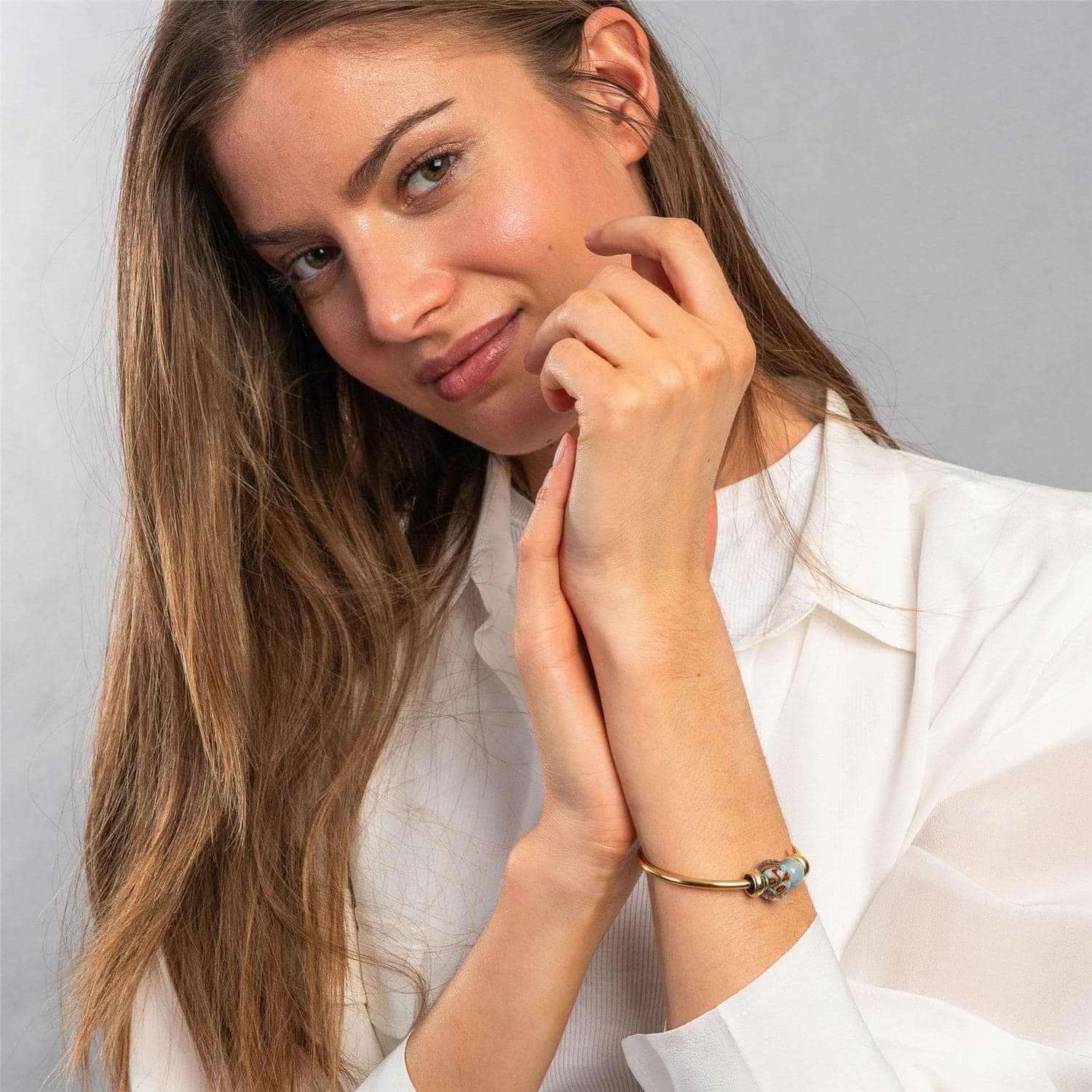 Round Light Blue Agate Bead 7