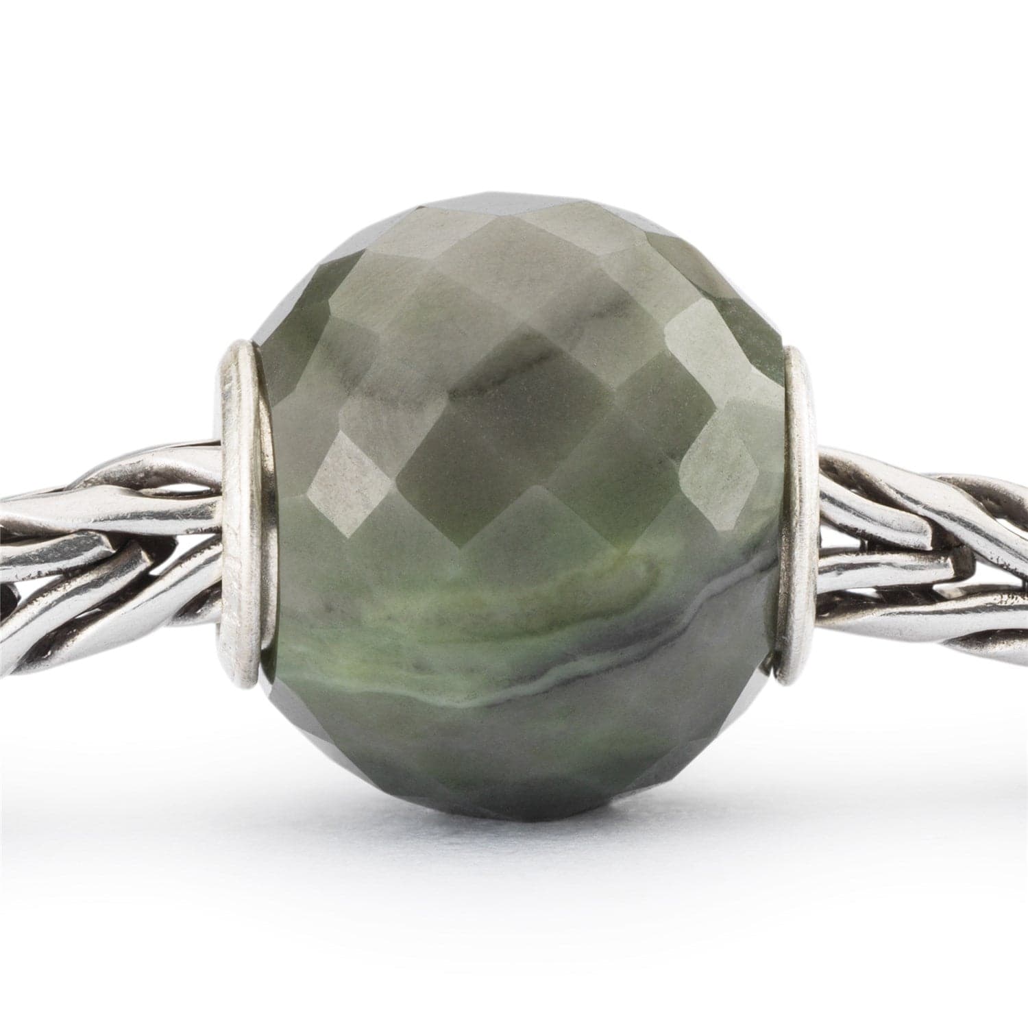 Round Green Calcite Facet Bead 4