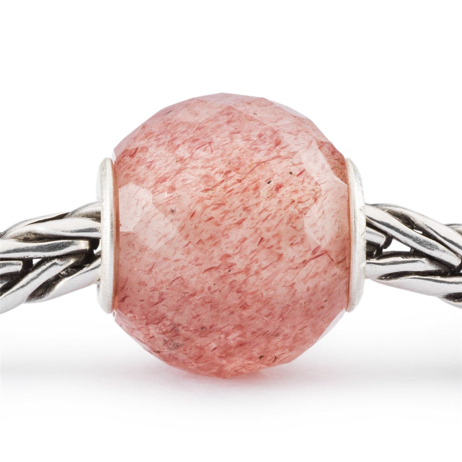 Round Strawberry Quartz Facet Bead 5