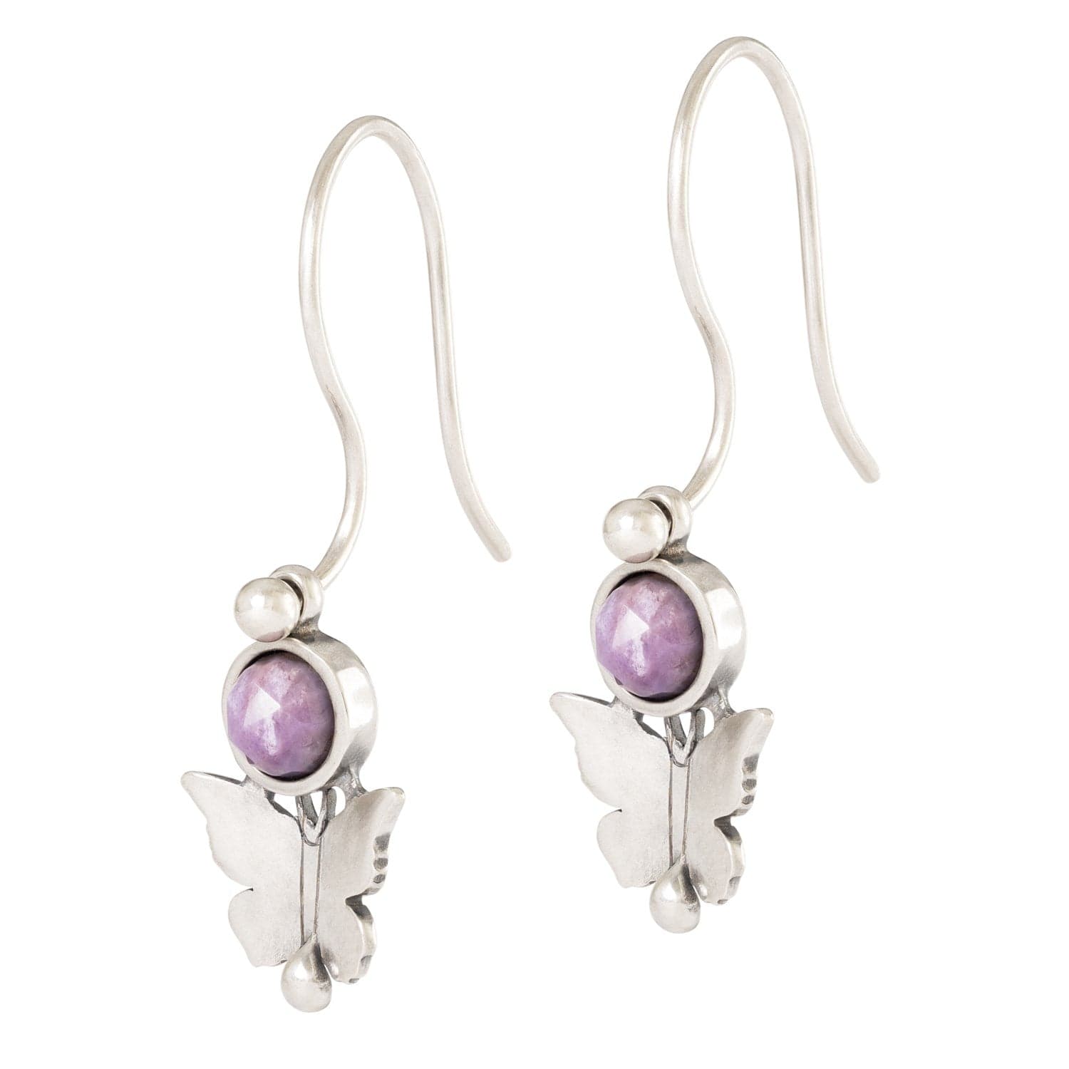 Butterfly Kiss Earrings with Silver Hooks